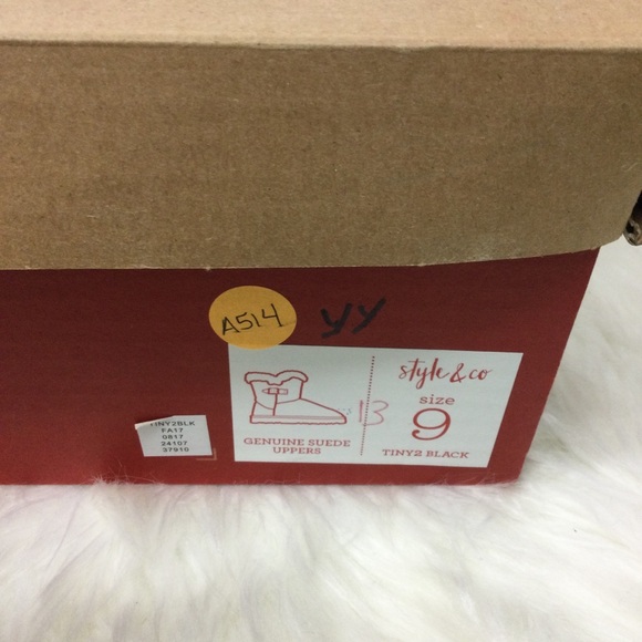 Style & Co. Womens TINY2 Suede Boots - Black - Size 9 - New in Box - Picture 7 of 13